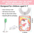 Kids Electric Toothbrush - U Shaped Ultrasonic Automatic Toothbrush with 2 Brush Heads, 6 Cleaning Modes, Cartoon