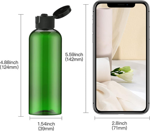 LISAPACK 3.4 oz Travel Bottles for Toiletries, Plastic Travel Size Containers for Shampoo Conditioner TSA Approved