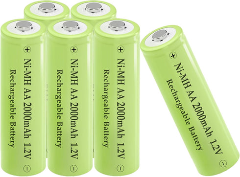 Teneyuuo AA 2000mAh NI-MH Rechargeable Batteries, 1.2V Pre-Charged Double A Battery for Household