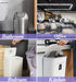 3 Gallon 80pcs+10pcs Small Clear Trash Bags - Strong Plastic Garbage Bags for Bathroom Trash Can Liners