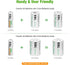 EBL Purple Super Power Battery Box, Includes 12 AA Batteries, 8 AAA Batteries, 2pcs C/D Adapters