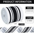 TONIFUL 2.5 Inch Black and White Striped Wired Edge Ribbon, Burlap Ribbon, Blakc White Wired Ribbon for Gift Wrapping, Wreath Bows Making, Crafts Home Party Christmas Tree Decoration(Striped,6yds) by TONIFUL