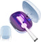 UV Toothbrush Covers Case Sanitizer and Holder with Light, Rechargeable Portable Toothbrush Cleaner Case, Fan (Blue)