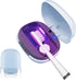 UV Toothbrush Covers Case Sanitizer and Holder with Light, Rechargeable Portable Toothbrush Cleaner Case, Fan (Blue)