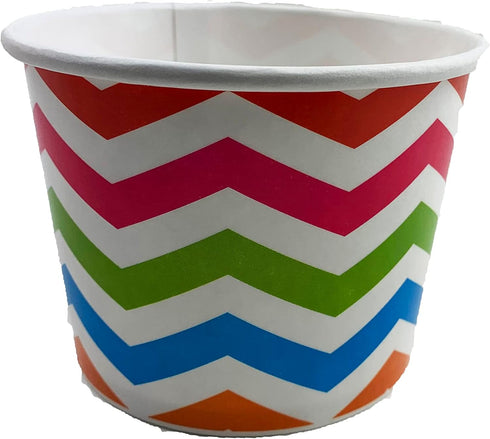 Heyiwell 12OZ Paper Ice Cream Cups&Disposable Frozen Yogurt Cups Dessert Bowls Snacks Cups