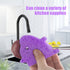Scratch-Free Multipurpose Dish Sponge, Natural Cellulose Sponges for Makeup Removal and Car Cleaning, 50 Count Purple