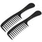 uxcell Hair Combs, Wide Tooth Comb for Curly Hair, 9 Inches Hair Care Products for Women Men, 2 Pcs Plastic Beard Comb Hair Styling Tool for DIY Hairstyle Pet, Long Hair, Black
