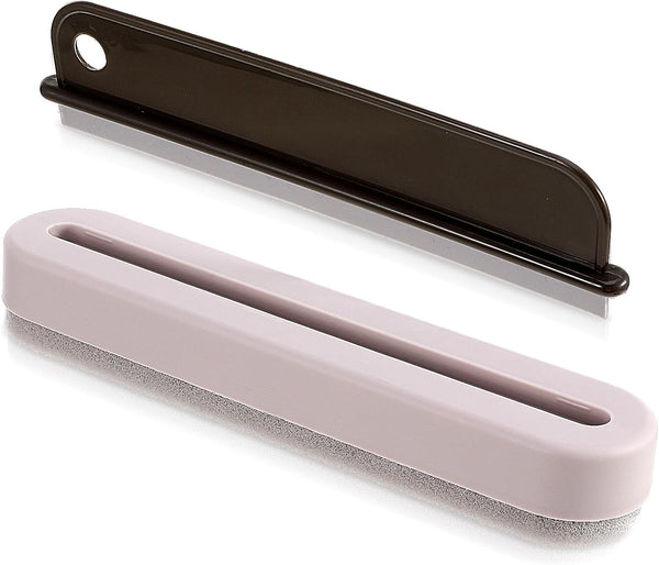 Small Squeegee: Mini Soft Window Scrubber, 2 in 1 Glass Cleaning Squeegee for Kitchen, Car, and Bathroom