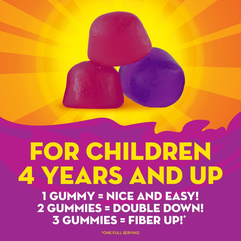 Metamucil Kids Fiber Supplement Gummies, No Sugar Added, 5g Prebiotic Fiber Blend, 120ct Gummies for Digestive Health