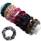 KINGMAS 10 Pcs Velvet Hair Ties Scrunchies, Elastic Flannelette Hair Bands for Women