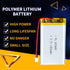 3.7V 1300mAh Lipo Battery Pack with JST Connector, Rechargeable Lithium Polymer Ion 603465