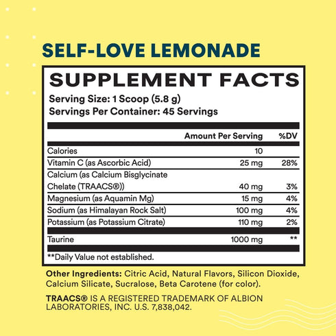 Cira Hydration Electrolyte Powder for Women, 45 Servings - Self Love Lemonade with Himalayan Salt