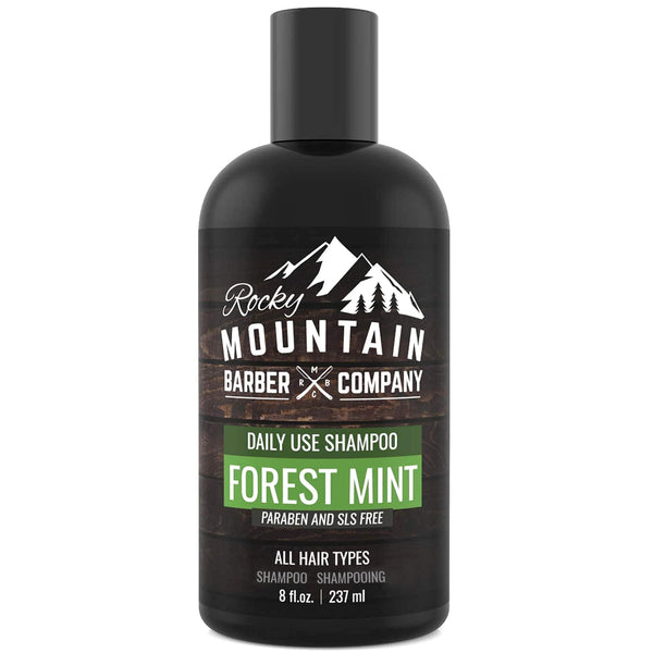 Rocky Mountain Barber Company Men's Shampoo, Tea Tree Oil, Peppermint & Eucalyptus for All Hair Types