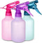 Refillable Stream and Spray Colored Squirt Bottles, 12oz Refillable Mister Bottle for Cleaning, Gardening, Grooming (3