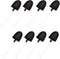 Honbay 30PCS Plastic Disposable Mini Ice Cream Dessert Spoons, Black and White