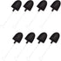 Honbay 30PCS Plastic Disposable Mini Ice Cream Dessert Spoons, Black and White