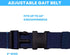 Gait Belt with Plastic Buckle by LiftAid - Transfer and Walking Aid, 60"L x 2"W, Navy Blue