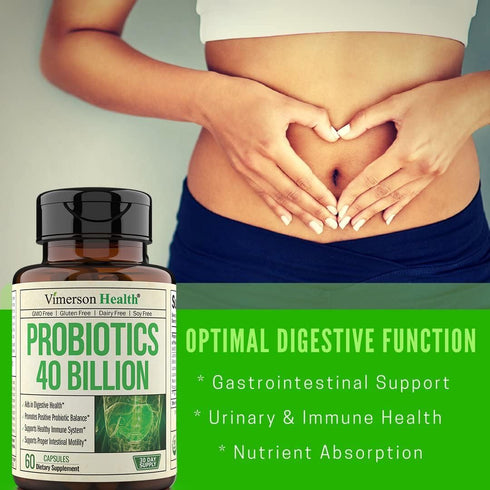 Probiotic 40 Billion CFU, 60 Capsules, Daily Immune Balance for Gut & Digestive Health, Non-GMO