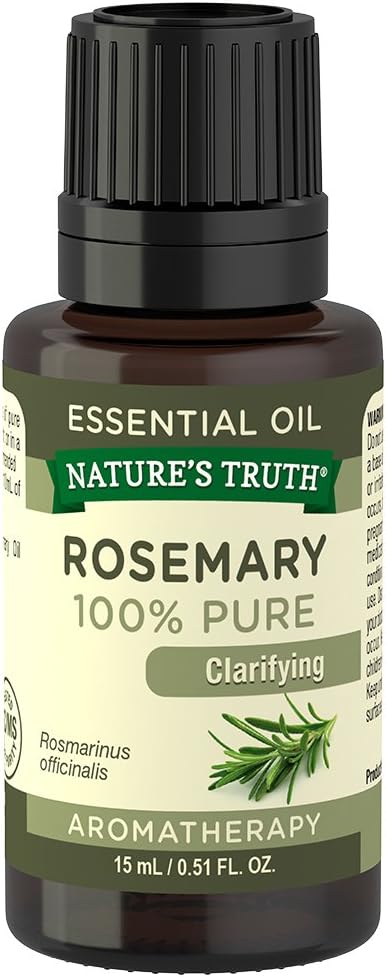 Nature's Truth Rosemary Essential Oil, 0.51 Fluid Ounce, Clear (NT6291)