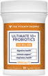 Ultimate 10+ Probiotics - 100 Billion CFUs for Immune Support, Digestive & Respiratory Health - 30 Vegetable Capsules