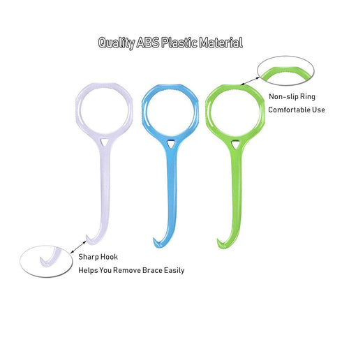 Aligner Remover Tool & Dental Elastic Rubber Bands Placers for Braces, HRASY Oral Care Accessories, 12 Pieces