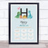 The Card Zoo New Baby Birth Details Christening Nursery Dinosaur Initial H Gift Print