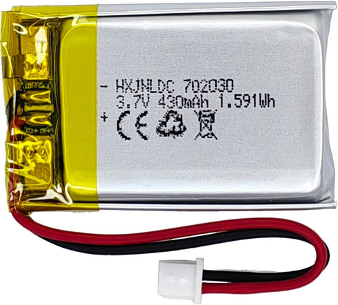 HXJNLDC DC 3.7V 430mAh 702030 Rechargeable Lithium Polymer Battery, Suitable for DIY 3.7-5V