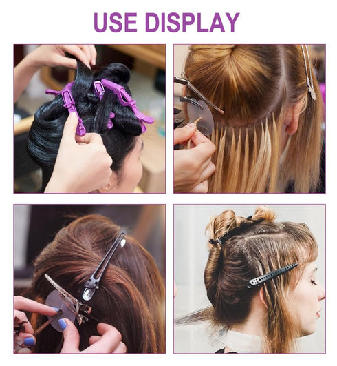 AKOAK 6 PCS Professional Anti-Slip Crocodile Clip, Large Styling Hair Clip for Women