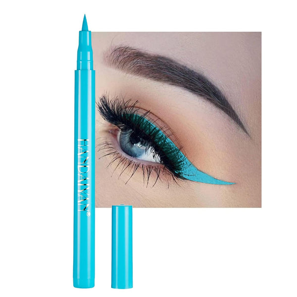 Liquid Eyeliner, Sky Blue Long-lasting Colored Eyeliner, Waterproof High-pigmented Eye Makeup, 1PC