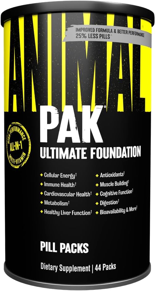 Animal Pak All-in-One Vitamin & Supplement Pack - Zinc, Vitamins C, B, D, Amino Acids, Sports Nutrition Multivitamin