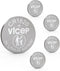 ViCep 5-Pack CR1620 Battery 3V Lithium Coin Cell CR 1620 Batteries for Car