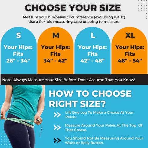 SI Belt, Enhanced Comfort Sacroiliac Joint Support for Men & Women, Ideal for Sciatica & Lower Back Pain Relief, Large