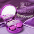 Contact Lens Case, Bling Constellations Travel Kit with Tweezers, Remover Tool, Mirror & Solution Bottle (Purple)