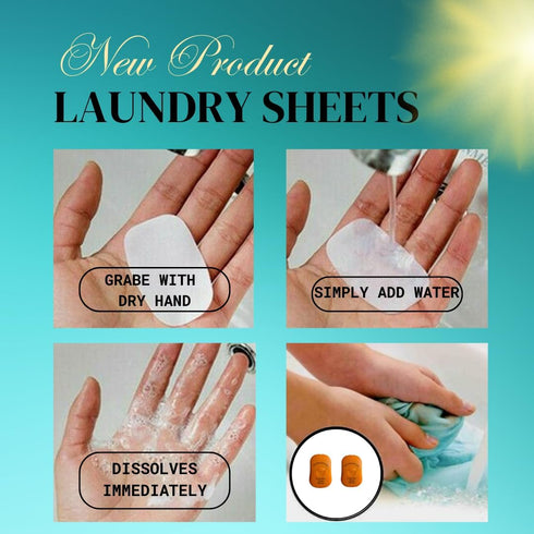 Travel Laundry Detergent Sheets, Portable and Efficient, 50-count, Great for Camping, Dorms, and Travel