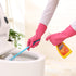 Bamllum 3 Pairs Rubber Cleaning Gloves for Household, Reusable Dishwashing Gloves, Waterproof (Medium)