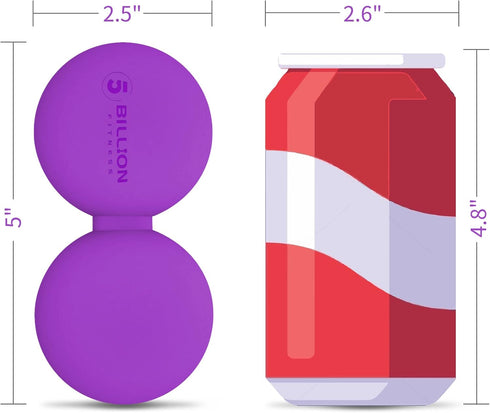 5BILLION FITNESS Peanut Massage Ball - Double Lacrosse Ball and Mobility Massage Tool for Deep Tissue