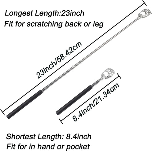 WOVTE Bear Claw Extendable Back Scratcher, Stocking Stuffers for Men and Women, Gifts for All Occasions