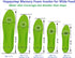 1 Pair Wide Fit Insoles - Plantar Fasciitis Orthotics PU Memory Foam Comfort Shoe Inserts for Men and Women