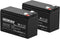AOKLY 12V 7Ah Replacement Battery, Rechargeable Sealed Lead Acid SLA AGM Power Source, Maintenance Free, 2 Pack