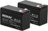AOKLY 12V 7Ah Replacement Battery, Rechargeable Sealed Lead Acid SLA AGM Power Source, Maintenance Free, 2 Pack