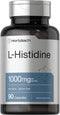 Horbaach L-Histidine 1000mg - 90 Capsules, Non-GMO and Gluten Free, Pharmaceutical Grade Supplement