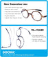 DOOViC Round Blue Light Blocking Reading Glasses for Men & Women +1.25 Strength
