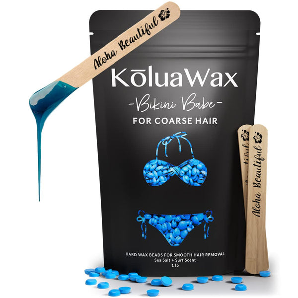 KoluaWax Hard Wax Beads for Hair Removal, Coarse Hair Formula, 1lb Refill for Wax Warmers