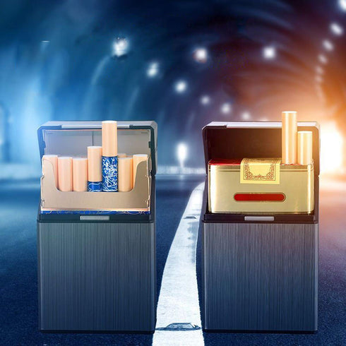nescope Closure,20 (2 Pack,85mm, Cigarette Case Brushed Metal Cigarette Case with Magnetic Switch Flip Capacity Rose
