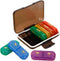 HAMPPLIES Weekly Pill Organizer Medicine Storage Case with 7-Day Compartments Portable Travel Pharmacy