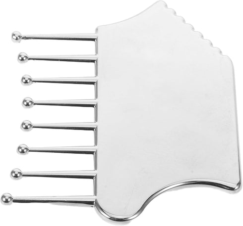 Metal Gua Sha Tools for Facial and Body Scraping, Zinc Alloy Scalp