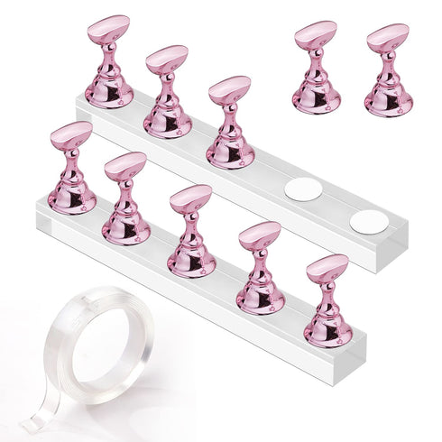 Makartt Nail Stand for Nail Art Display - Practice Holder for Painting Nails with 1M Double-sided Tape