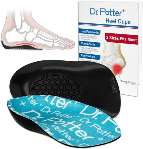 Heel Cushions for Pain Relief - Heel Cups for Plantar Fasciitis, Achilles Tendonitis, and Heel Spurs for Men and Women