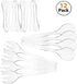 Set (12), 10' 6.5' HD Disposable Serving Utensils Spoons, Tongs, Clear