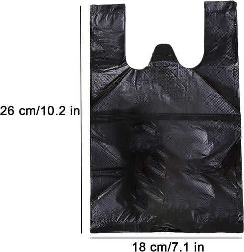 200 Counts Sanitary Waste Bags, Women Personal Disposal Bags with Handles for Sanitary Napkin (Black)